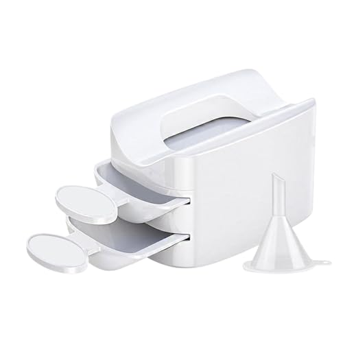 Dipping-Pulver-Tablett – Tragbares zweischichtiges Einweichpulver-Tablett, Recyclinghülle für Tauchpulver, Recycling-System mit Löffel von Generic