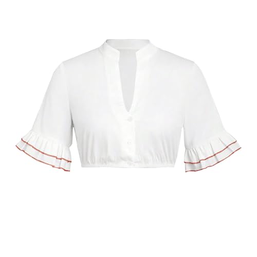 Dirndl Bluse Damen Kurzarm Trachten Dirndlbluse Weiß Hochgeschlossen Kurzarm Halbarm Dirndlblusen Elegante Spitzenbluse Spitze Hollow Out Trachtenmi Tracht Bluse Dirndl Bluse Damen Kurzarm Trachten Dirndlbluse Weiß Hochgeschlossen Kurzarm Halbarm Dirndlblusen Elegante Spitzenbluse Spitze Hollow Out Trachtenmi Tracht Bluse von Generic