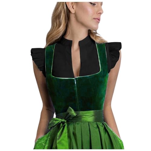 Dirndl Bluse Damen V Ausschnitt mit Knöpfen Trachtenbluse Damen Rüschen Dirndlbluse Spitze Dirndl Blusen Weiß Hochgeschlossen Dirndlblusen für Bavarian Oktoberfest Trachtenmode Dirndl Bluse Damen V Ausschnitt mit Knöpfen Trachtenbluse Damen Rüschen Dirndlbluse Spitze Dirndl Blusen Weiß Hochgeschlossen Dirndlblusen für Bavarian Oktoberfest Trachtenmode von Generic
