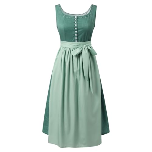 Dirndl Damen Dirndelkleider Oktoberfest Damen Outfit Dirndl-Komplettsets Midi Dirndl Lang Grosse Grössen Oktoberfest-Kostüm von Generic