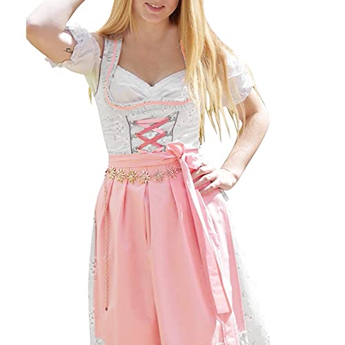 Dirndl Damen Midi 46 Dirndl Damen midi Trachtenkleid Trachtenrock Trachtenmode Kleid Dirndlbluse Dirndlschürze für Oktoberfest Anlässe Besondere Germandress Dress von Generic