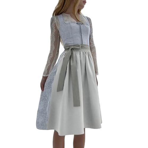 Dirndl Damen Midi Trachtenkleid Trachtenmode Trachtenrock Kleid für Oktoberfest besondere Anlässe von Generic