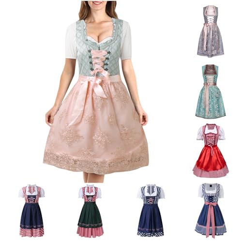 Dirndl Midi Damen Trachtenkleid Elegante Trachtenrock Kleid inkl. Dirndlbluse Dirndlschürze für Oktoberfest Outfit Dirndl Lange Komplettsets Mode Vintage Trachtenmode Partykleid Knielang für Party Dirndl Midi Damen Trachtenkleid Elegante Trachtenrock Kleid inkl. Dirndlbluse Dirndlschürze für Oktoberfest Outfit Dirndl Lange Komplettsets Mode Vintage Trachtenmode Partykleid Knielang für Party von Generic