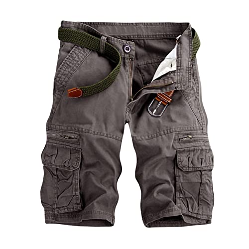 Discounter Cargohose Herren Kurze Hose Einfarbig Latzhose Sommer Cargo Hosen Knielange Shorts Locker Sommerhose Leichte Jogginghose Große Größen Sporthose Bequem Stoffhose Taschen Freizeithose mit von Generic