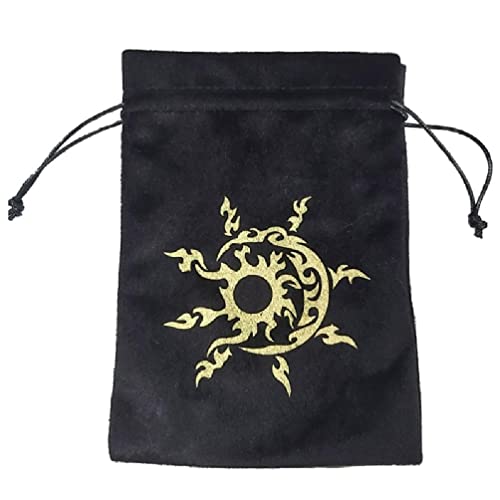 Divinations Samt-Würfelbeutel, Mini-Hochzeitstasche, Tischdecke, Orakel, Kartenspiel-Tasche, Schmuckaufbewahrung, Kordelzug, Tarot-Tasche, Heidnismus, Tarot-Tasche von Generic