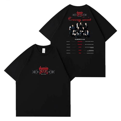 Dominate T-Shirt, 2025World Tour Baumwoll-T-Shirts Stay Merch for Frauen Mädchen Männer(Black-2,L) von Generic