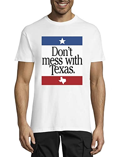 Don't Mess with Texas Lone Star State Herren T-Shirt aus Baumwolle mit Rundhalsausschnitt Weiß XX-Large von Generic