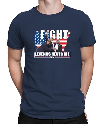 Donald Trump: Anschlagsüberlebender – Fight! Legends Never Die Herren Männer T-Shirt von Generic