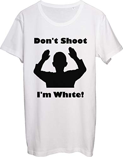 Dont Shoot Im White Racist Herren T-Shirt Large von Generic