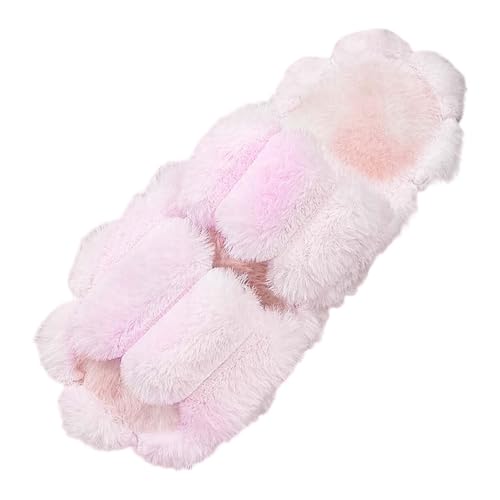 Doppel Bar Hausschuhe Damen Gradient Candy Farbverlauf Indoor Bequem Weich (37) von Generic
