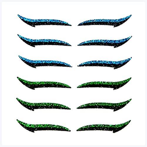 Doppel augenlid aufkleber 6 Paare wiederverwendbare Eyeliner Aufkleber Make-up Doppel-Augenlidband-selbstklebende Augenleitungsstreifen glänzende Eyeliner-Aufkleber Eyeliner aufkleber von Generic