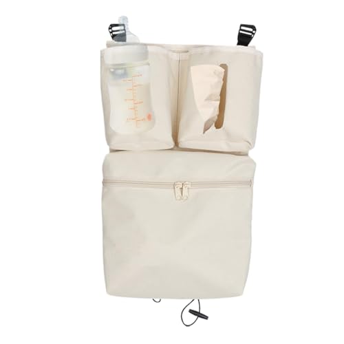 Doppelkinderwagen-Organizer, Kinderwagen-Organizer-Tasche, wasserdichte Aufbewahrungstasche für Kinderwagen, -Organizer, Kinderwagen-Zubehör, wiederverwendbar, beige, Se référer au descriptif von Generic