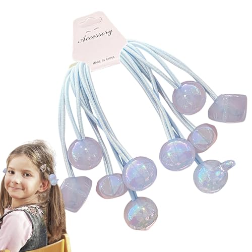 Doppelkugel-Haarbänder,Doppelkugel-elastischer Haargummi | -Haargummis für Mädchen - Elastisches Haargummi-Armband, Haargummis für dünnes Haar, elastische Haarseile elastisch für Mädchen von Generic