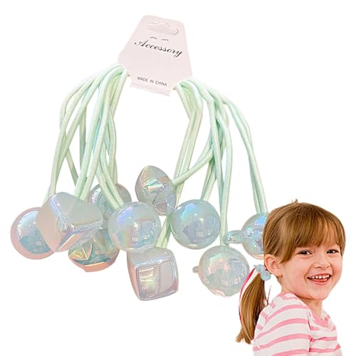 Doppelte Kugeln, elastische Haargummis, Perlen-Haarbänder, Haargummis für Mädchen, Elastisches Haargummi-Armband, Haargummis für dünnes Haar, elastische Haarseile elastisch für Mädchen von Generic