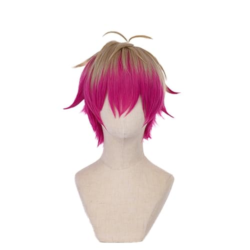 Doppelte Patchwork-Farbe Anime-Perücke Cosplay umgekehrt kurzes glattes Haar Herren Kopfbedeckung aus Chemiefaser von Generic