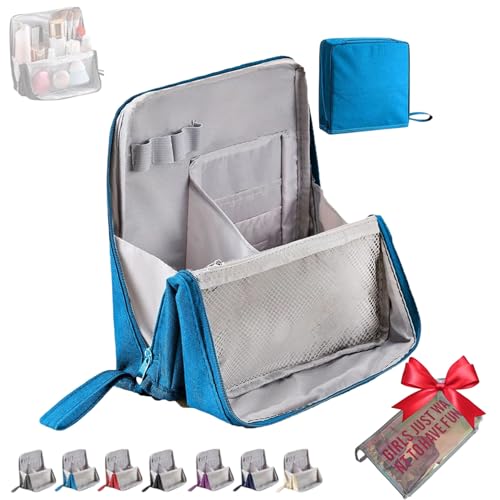 Doresty Kosmetiktasche, tragbare Kosmetiktasche mit großem Fassungsvermögen von Doresty, wasserdicht mit Fächern, multifunktionaler Reise-Organizer, stehendes Design, ideal for Make-up und Schreibware Doresty Kosmetiktasche, tragbare Kosmetiktasche mit großem Fassungsvermögen von Doresty, wasserdicht mit Fächern, multifunktionaler Reise-Organizer, stehendes Design, ideal for Make-up und Schreibware von Generic