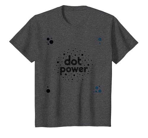 Dot Boys Power: Verspielte Gepunktete Grafikkunst T-Shirt, Kinder, Anthrazit Meliert, 140 von Generic