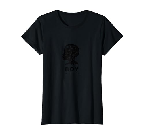 Dot Boys Silhouette Art: Junge mit Punkten, Moderne Grafik T-Shirt, Damen, Schwarz, XS Dot Boys Silhouette Art: Junge mit Punkten, Moderne Grafik T-Shirt, Damen, Schwarz, XS von Generic