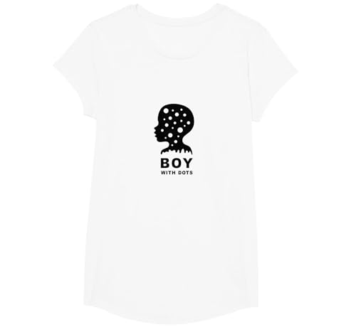 Dot Boys Silhouette Art: Junge mit Punkten, Moderne Grafik T-Shirt, Girls, Weiß, XS Dot Boys Silhouette Art: Junge mit Punkten, Moderne Grafik T-Shirt, Girls, Weiß, XS von Generic