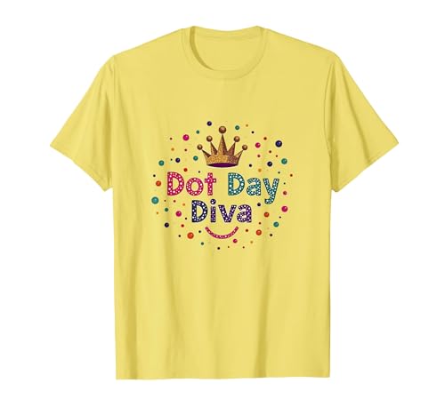 Dot Day Diva Kronenfeier für Kinder und Mädchen T-Shirt, Herren, Gelb, L von Generic