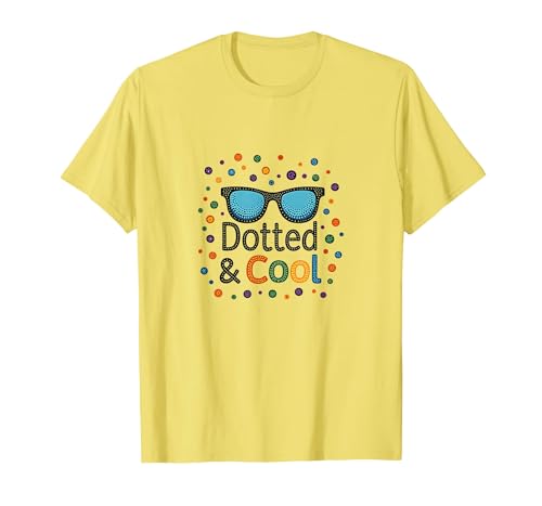 Dotted & Cool Dot Day Jungen Funky Sonnenbrille Celebration T-Shirt, Herren, Gelb, M von Generic
