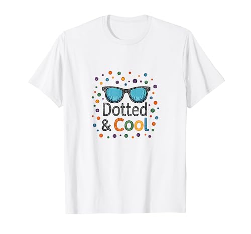 Dotted & Cool Dot Day Jungen Funky Sonnenbrille Celebration T-Shirt, Herren, Weiß, XXL Dotted & Cool Dot Day Jungen Funky Sonnenbrille Celebration T-Shirt, Herren, Weiß, XXL von Generic