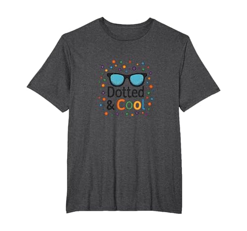 Dotted & Cool Dot Day Jungen Funky Sonnenbrille Celebration T-Shirt, Herren Große Größen, Anthrazit Meliert, 3X Tall Dotted & Cool Dot Day Jungen Funky Sonnenbrille Celebration T-Shirt, Herren Große Größen, Anthrazit Meliert, 3X Tall von Generic