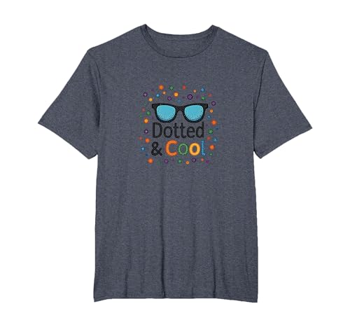 Dotted & Cool Dot Day Jungen Funky Sonnenbrille Celebration T-Shirt, Herren Große Größen, Blau Meliert, 6X Tall Dotted & Cool Dot Day Jungen Funky Sonnenbrille Celebration T-Shirt, Herren Große Größen, Blau Meliert, 6X Tall von Generic