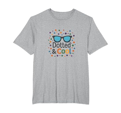 Dotted & Cool Dot Day Jungen Funky Sonnenbrille Celebration T-Shirt, Herren Große Größen, Grau Meliert, 2X Tall Dotted & Cool Dot Day Jungen Funky Sonnenbrille Celebration T-Shirt, Herren Große Größen, Grau Meliert, 2X Tall von Generic