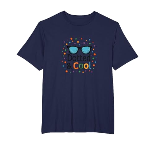 Dotted & Cool Dot Day Jungen Funky Sonnenbrille Celebration T-Shirt, Herren Große Größen, Marineblau, 3X Tall von Generic