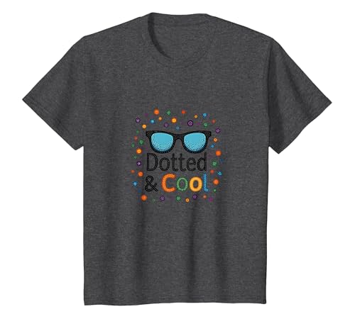 Dotted & Cool Dot Day Jungen Funky Sonnenbrille Celebration T-Shirt, Kinder, Anthrazit Meliert, 104 von Generic