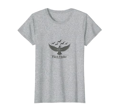 Dove Hunting Flock Finder – Vogelbeobachtungsabenteuer T-Shirt, Damen, Grau Meliert, L von Generic