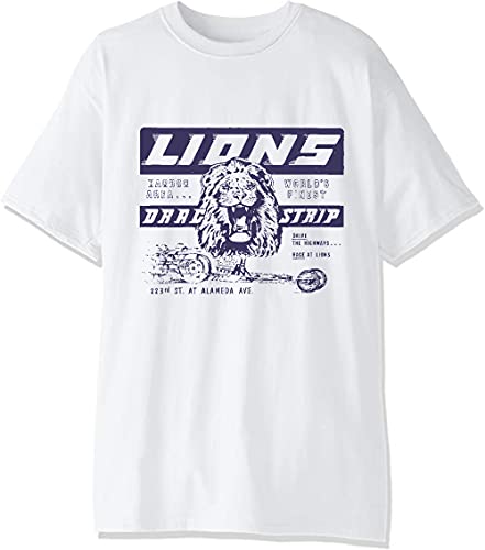 Drag Strip Lions Herren T-Shirt Gr. XL, weiß von Generic