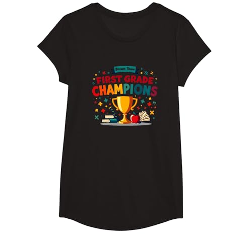 Dream Team-Meister der ersten Klasse T-Shirt, Girls, Schwarz, XS von Generic