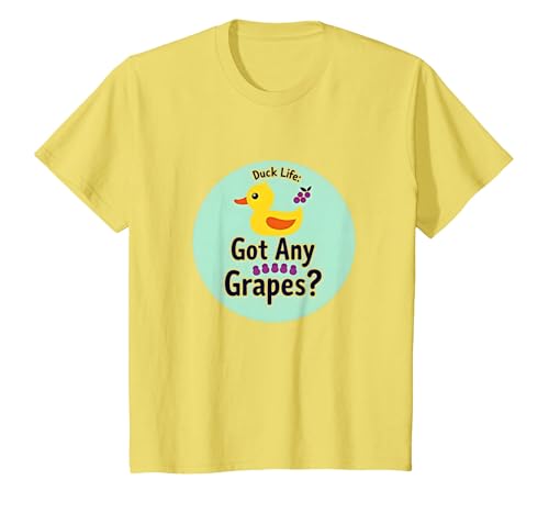 Duck Life: Got Any Grapes? Lustiger Meme-Humor für Entenliebhaber T-Shirt, Kinder, Gelb, 116 von Generic