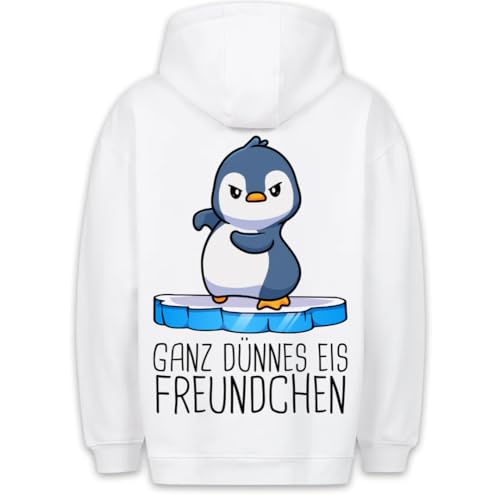 Dünnes EIS Pinguin - Hoodie Unisex Rückendruck Weiß 4XL von Generic