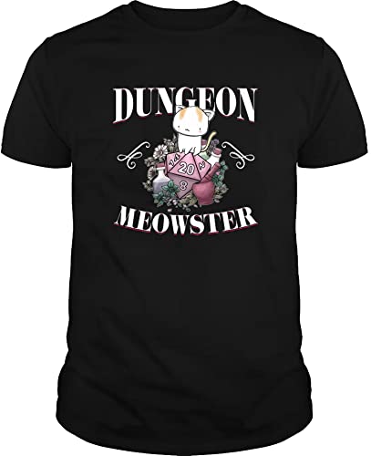 Dungeon Meowster Funny DND Gamer Cat Lover D20 Unisex T-Shirt, Crewneck Sweathirt, Hoodie von Generic