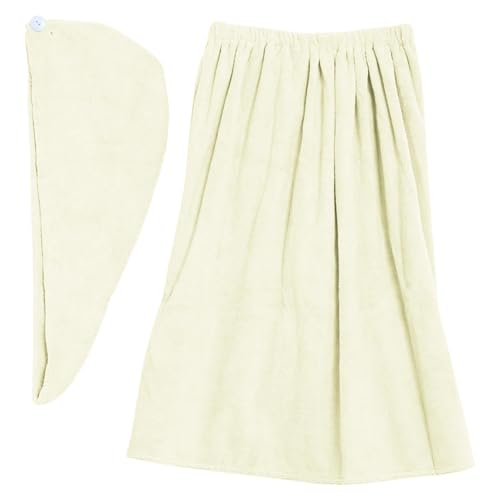 Duschhaube wiederverwendbare,Badetuch-Duschhauben-Set,Elastisch Haarhaube für Damen Herrn und kinder,Badekappe Wasserdichte Verstellbare,Schlafkappe Shower Cap einstellbar für die (Yellow, One Size) von Generic
