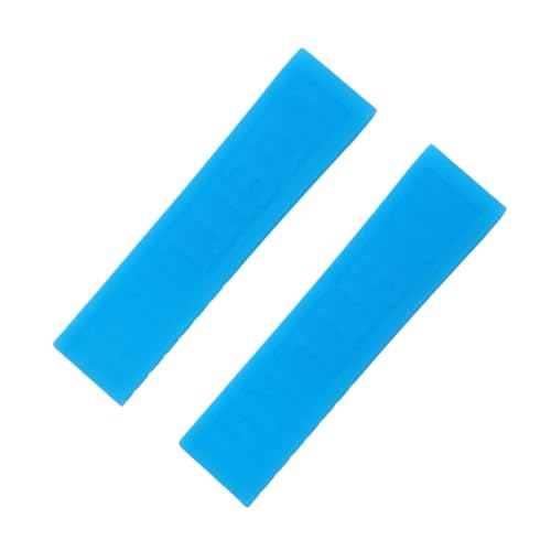 EDVTK35 20 mm 22 mm 24 mm Zwart Blau Rot Gelb Armband Silikonkautschuk Uhrenarmband Edelstahlschnalle Kompatibel mit Navitimer/Avenger/Breitling Armband(Sky Blue,MATT Silver Buckle_24MM) von Generic