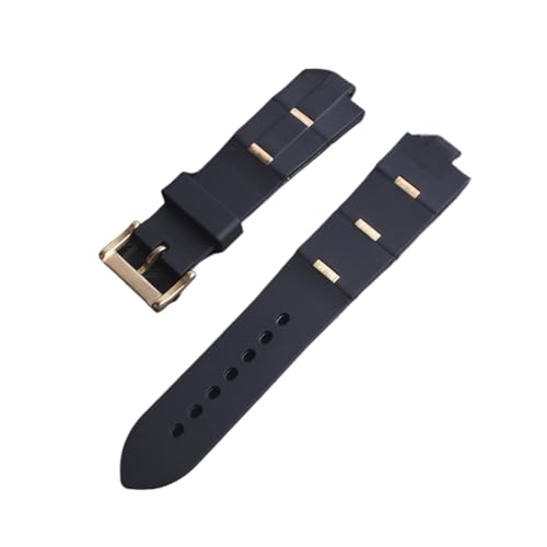 EDVTK35 Uhrenband Mann Rubber Ersatzuhr Bandband, Kompatibel mit Diagono 22x8mm 24mm x 8mm(Gold,24mm) von Generic