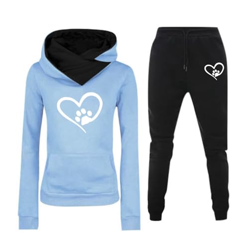 Edel Jogginganzug Damen Damen Jogginganzug Pyjama Damen Rot Freizeitanzug Baumwolle Damen Trainingsanzug Pink Damen Trainingsanzug Hose Damen Sport AnzüGe Damen Pyjamahose Damen Lang Schlafanzug von Generic