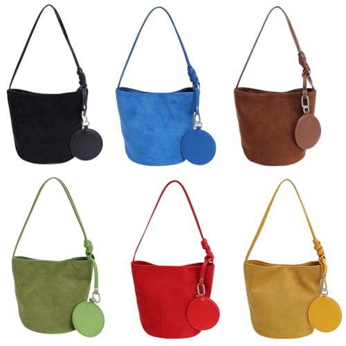 Eimer -Geldbörsen mit Griff mit großer Kapazität Satchel Satchel for Frauen (rot) von Generic