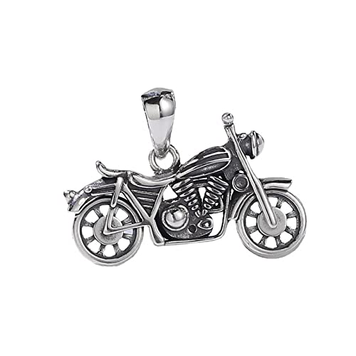 Einfach 925 Sterling Silber Biker Charm Motorrad Anhänger Punk Anhänger für Männer Geschenk von Generic