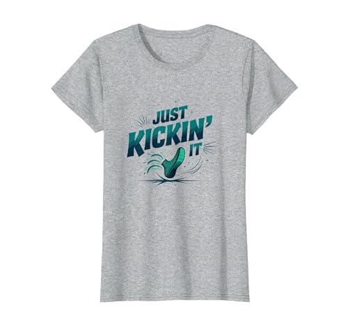 Einfach loslegen: Retro-Sneaker Splash T-Shirt, Damen, Grau Meliert, XXL von Generic