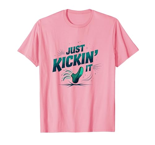 Einfach loslegen: Retro-Sneaker Splash T-Shirt, Herren, Rosa, XL von Generic