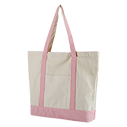 Einkaufswagen Taschen Einhängen Tragbare Segeltuchtasche mit großem Fassungsvermögen und Reißverschluss Baby Taschen Für Kinderwagen (Pink, One Size) von Generic