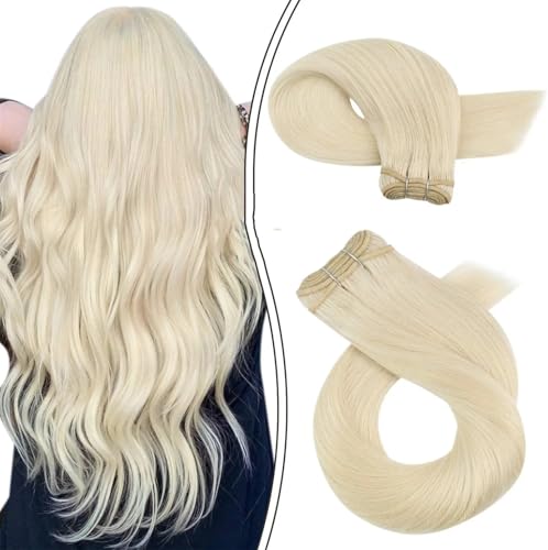 Einnähbare Haar-Extensions Weave-Haarbündel Aus ll Hergestelltem Remy-Haar 100 Gramm Doppelte Schussfäden Weiches Glattes Echthaar Schuss von Generic