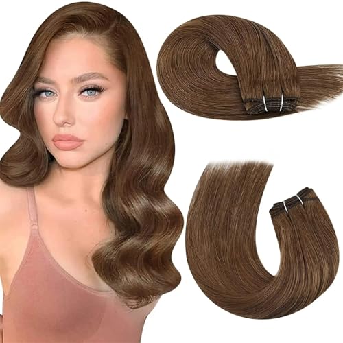Einnähbare Haar-Extensions Weave-Haarbündel Aus ll Hergestelltem Remy-Haar 100 Gramm Doppelte Schussfäden Weiches Glattes Echthaar Schuss von Generic
