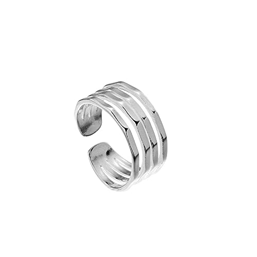 Einstellbare Ring Frauen,S925 Sterling Silber Moderne Mehrschichtige Hohle Geometrische Mode Verstellbarer Offener Kn?Chel Schwanzring Fingergelenk Zehenring Schmuck Für F von Generic
