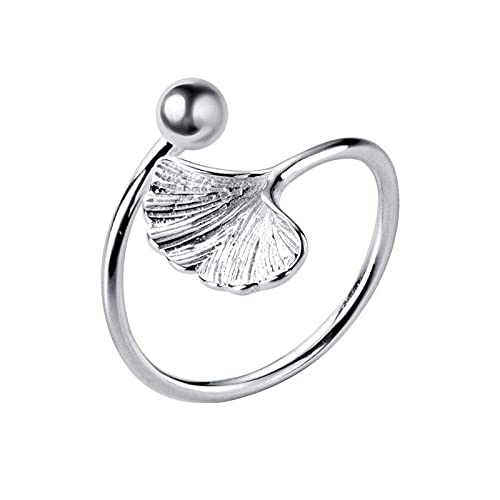 Einstellbare Ring Frauen,S925 Sterling Silber Moderne Und Einfache Ginkgo Biloba Ball Mode Verstellbarer Offener Kn?Chel Schwanz Ring Finger Joint Zehenring Schmuck Für Fr von Generic